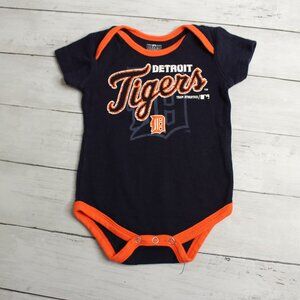 Detroit Tigers Baby Boy's Bodysuit T Shirt Size 3-6 Months 1 Piece Romper